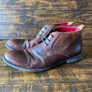 Steve Madden Bronxx Mens Brown Leather Lace Up Mid Boots Size 11.5